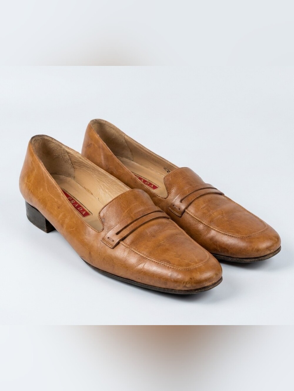 Cole Haan Cognac Leather Penny Loafers